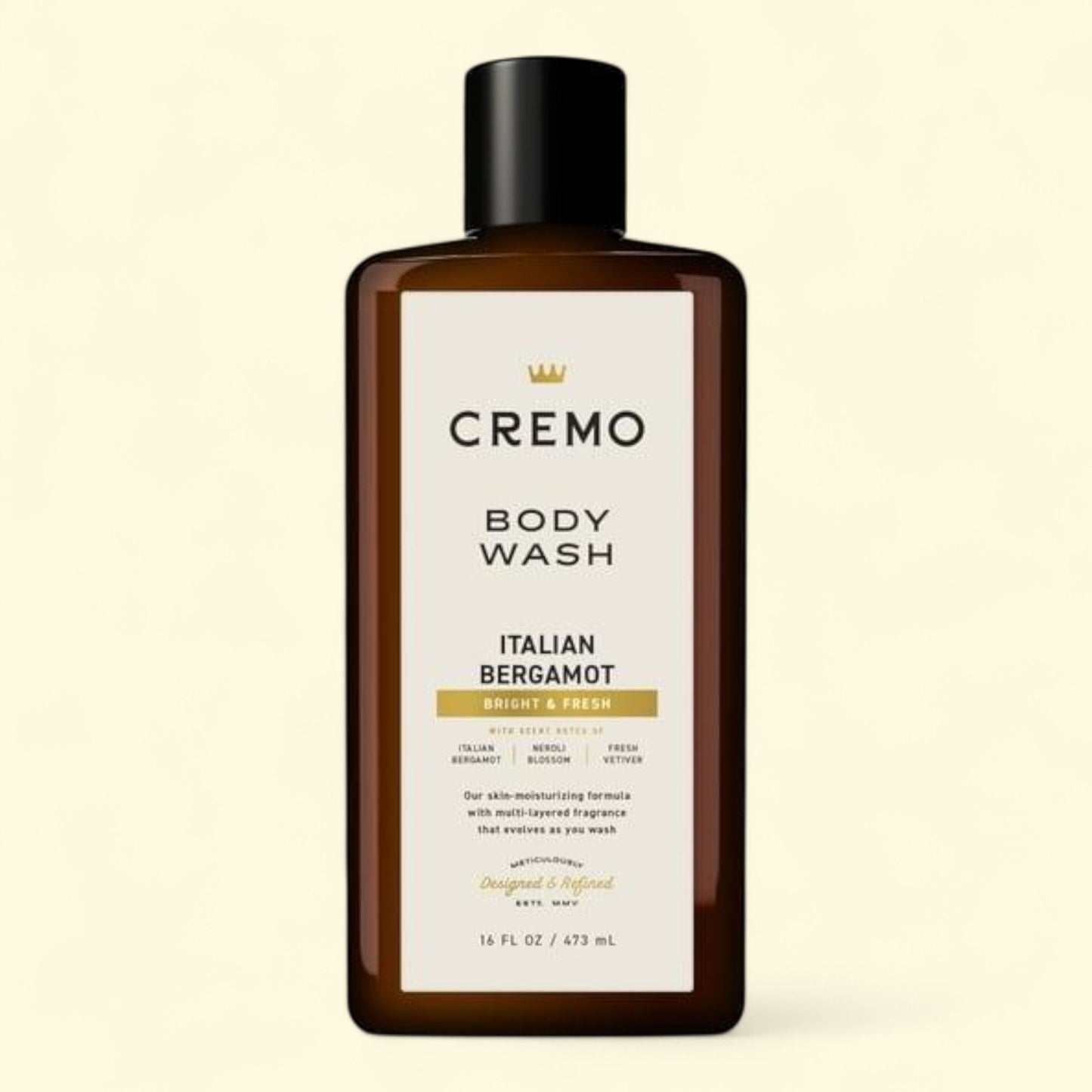 Cremo Italian Bergamot Body Wash, 16 fl oz