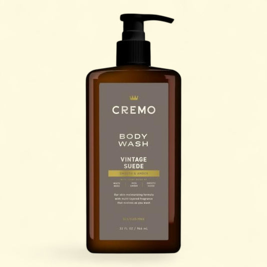 Cremo Men's Body Wash, Vintage Suede, 32 fl oz