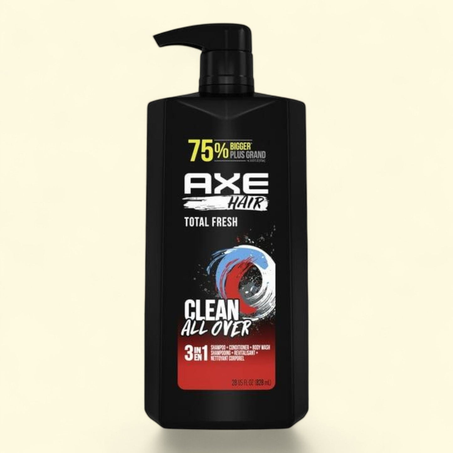 Axe Total Fresh 3-in-1 Shampoo Conditioner and Body Wash, 28 fl oz — authentic US product shipped worldwide by Treatspree