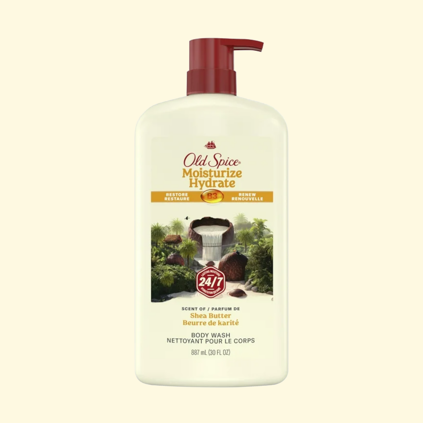 Old Spice Men's Body Wash Moisturize with Shea Butter, 30 fl oz