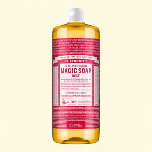 Dr. Bronner's Pure-Castile Liquid Soap, Rose, 32 oz