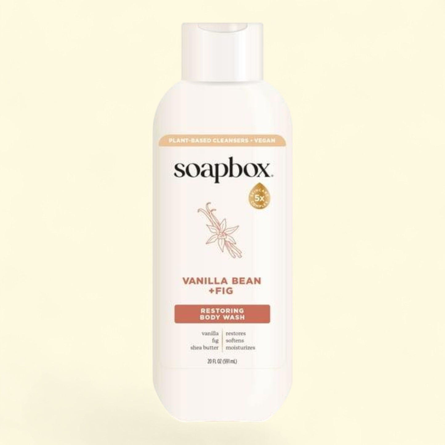 Soapbox Body Wash, Vanilla Bean + Fig, 20 oz