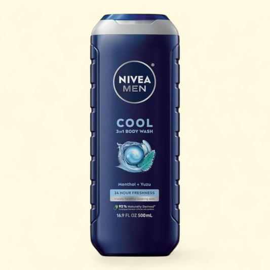 NIVEA MEN Cool 3-in-1 Body Wash, 16.9 fl oz