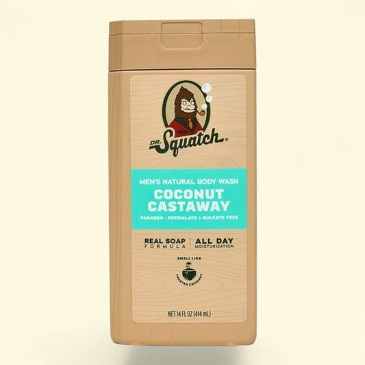 Dr. Squatch Coconut Castaway Body Wash, 14 fl oz