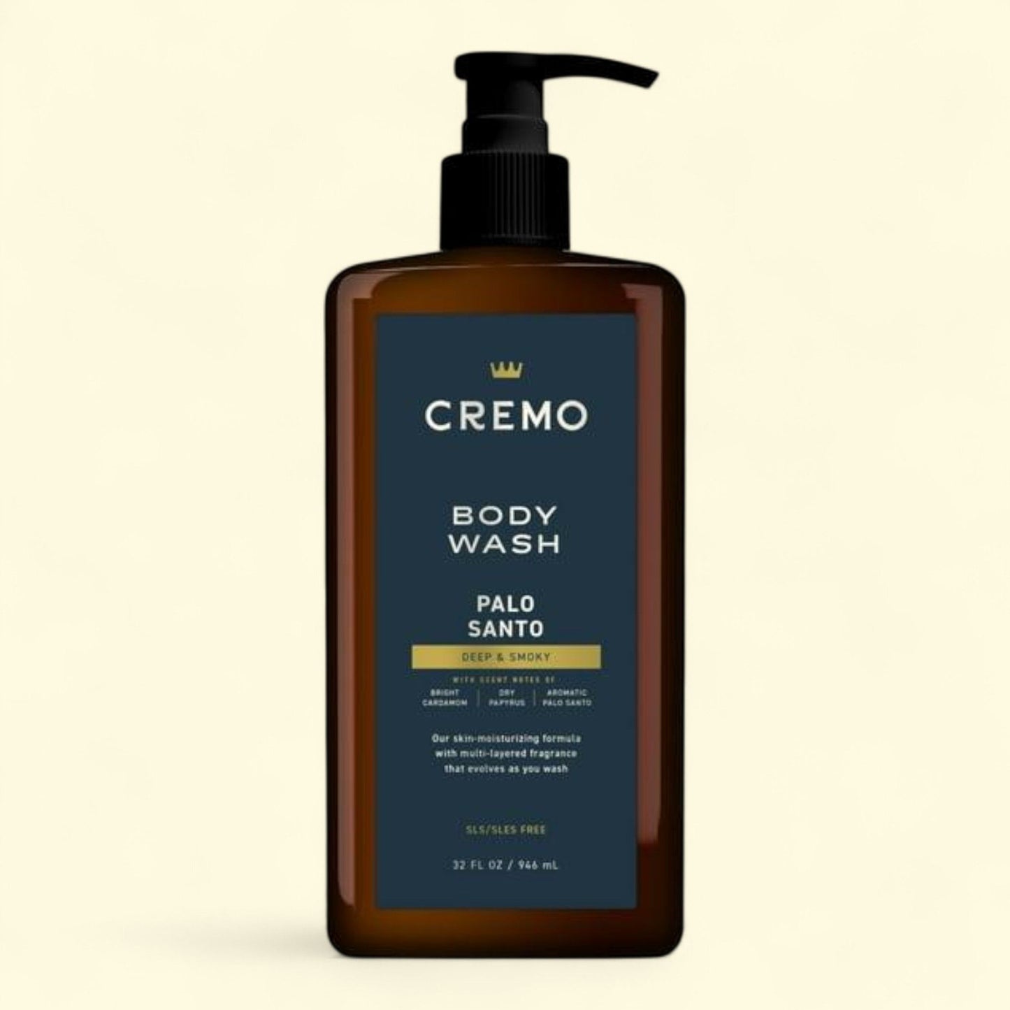 Cremo Men's Body Wash, Palo Santo, 32 fl oz