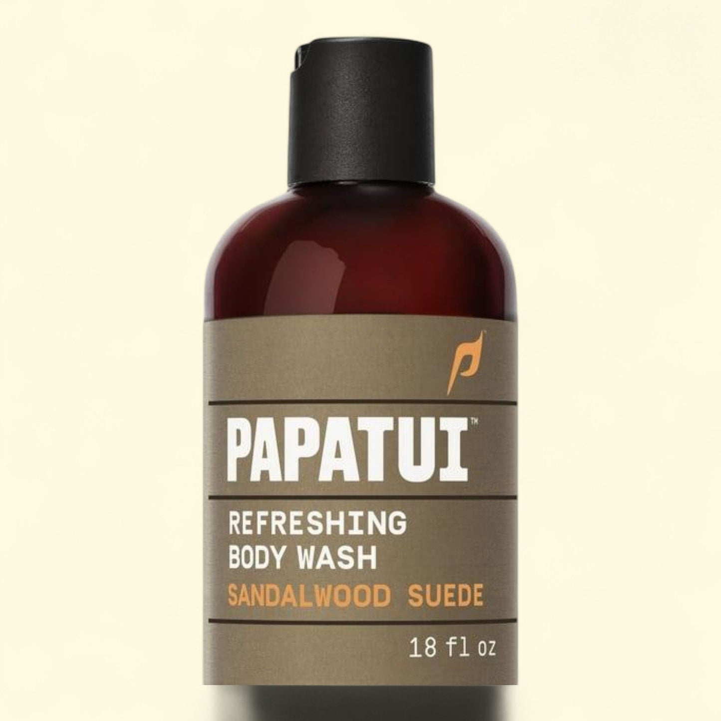 Papatui Men's Body Wash, Sandalwood Suede, 18 oz