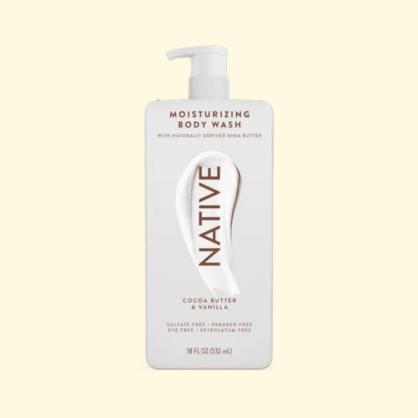 Native Cocoa Butter & Vanilla Body Wash, 18 oz