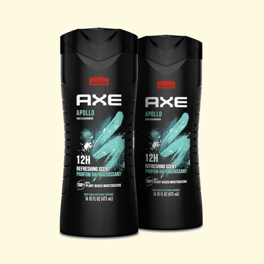 Axe Apollo Men's Body Wash, 16 oz Twin Pack