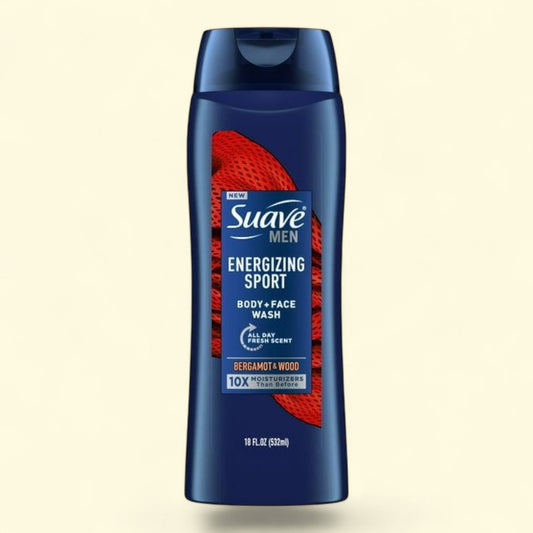 Suave Men Face & Body Wash, Energizing Sport, 18 oz