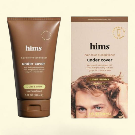 Hims Under Cover Hair Color & Conditioner for Men, Light Brown, 5 fl oz