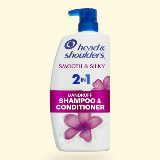Head and Shoulders 2 in 1 Dandruff Shampoo and Conditioner, Smooth and Silky, 28 oz