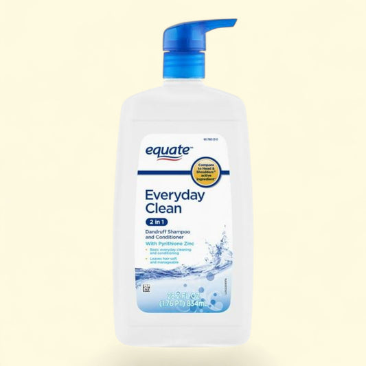 Equate Everyday Clean 2 in 1 Dandruff Shampoo and Conditioner, 28.2 fl oz