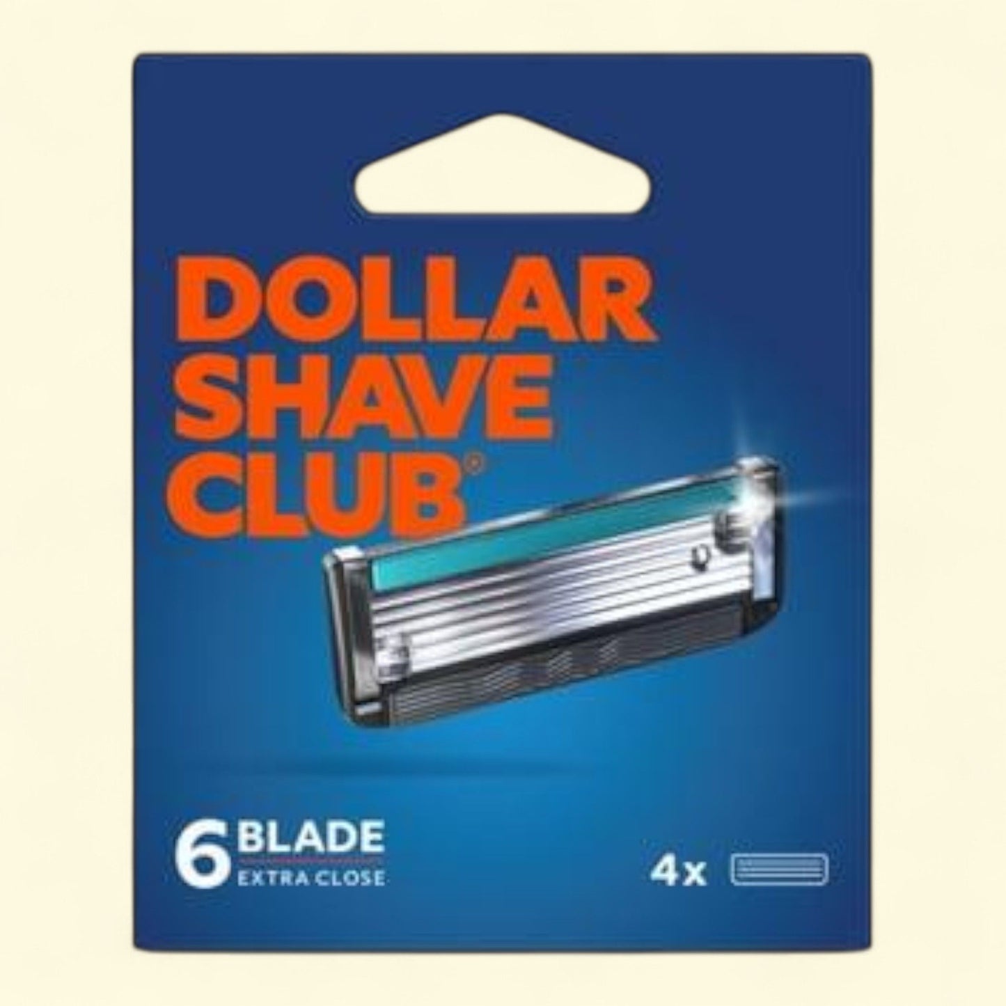 Dollar Shave Club Razor Blade Refills, 6-Blade, 4 Count
