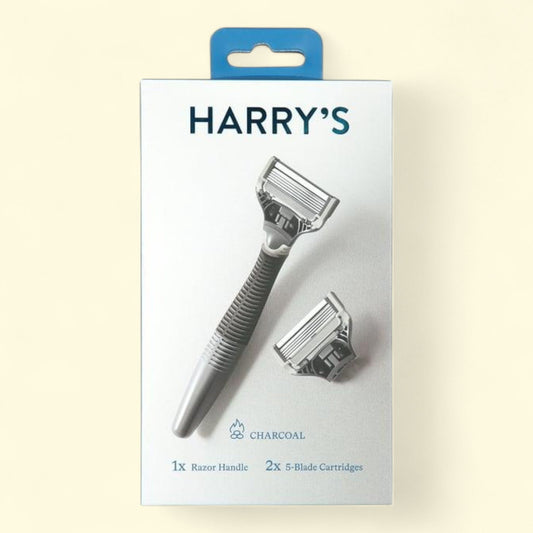 Harry's Shaving Razor, 2 Razor Blade Refill Cartridges, Charcoal Gray.