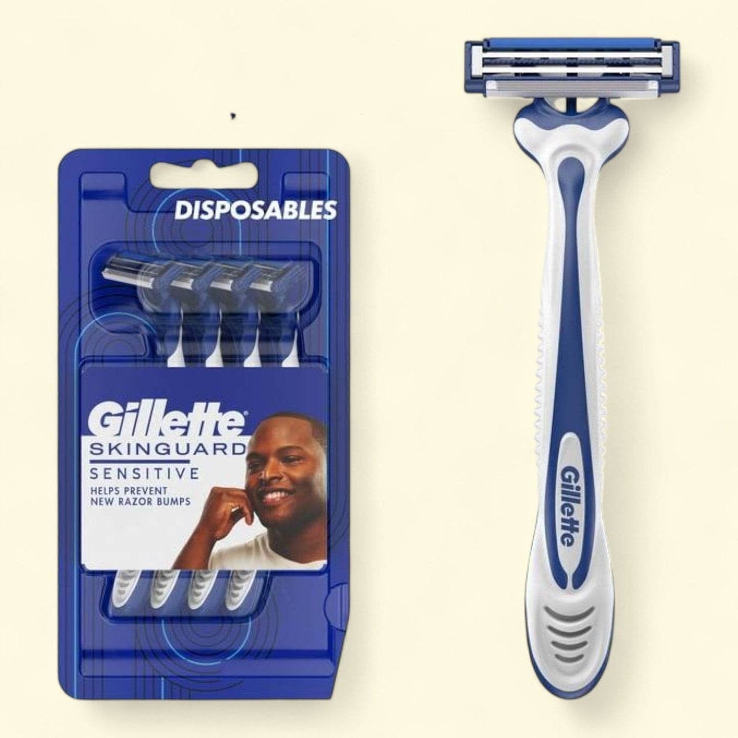 Gillette Skin Guard Sensitive Disposable Razors, 4 Razors