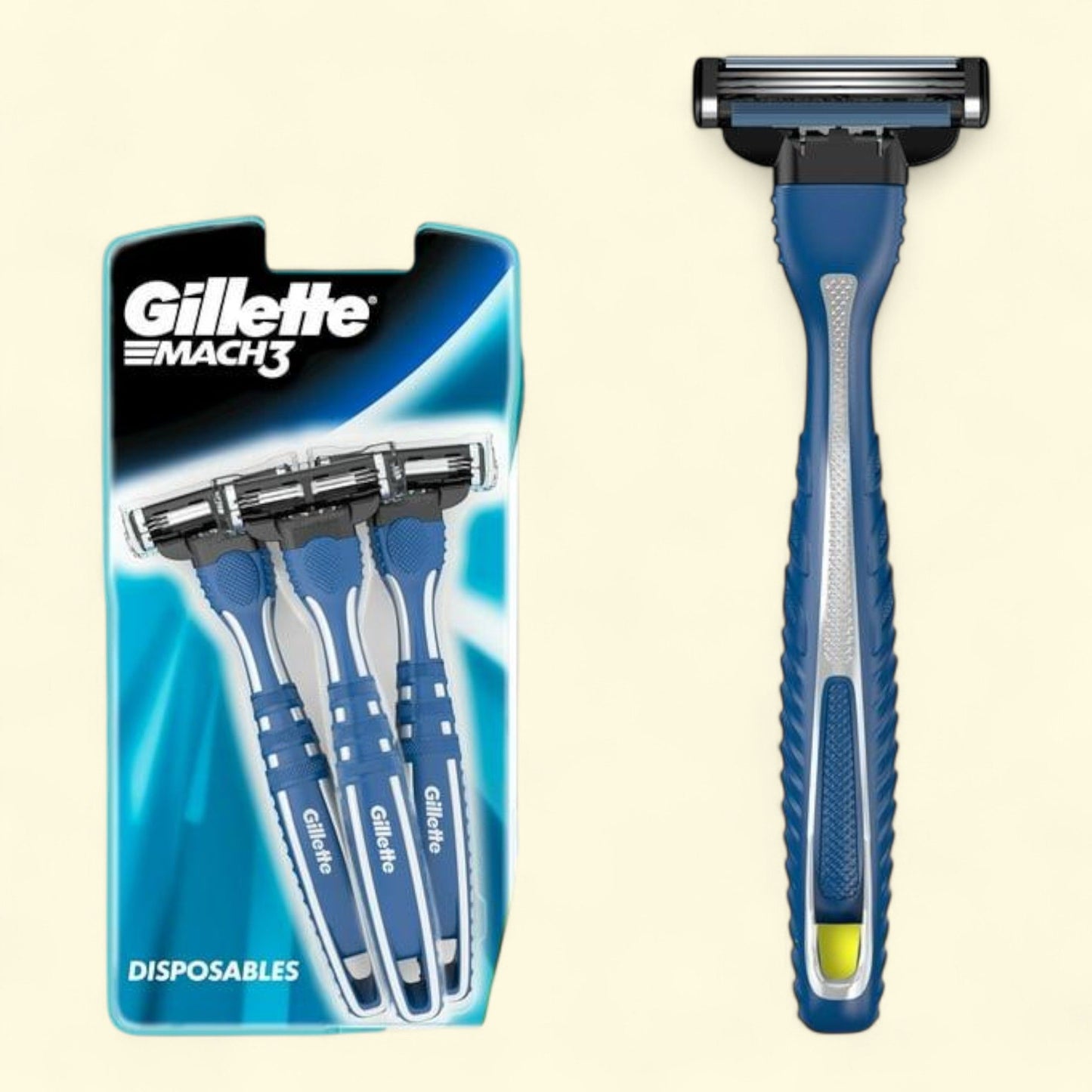 Gillette Mach3 Men's Disposable Razors, 3 Count