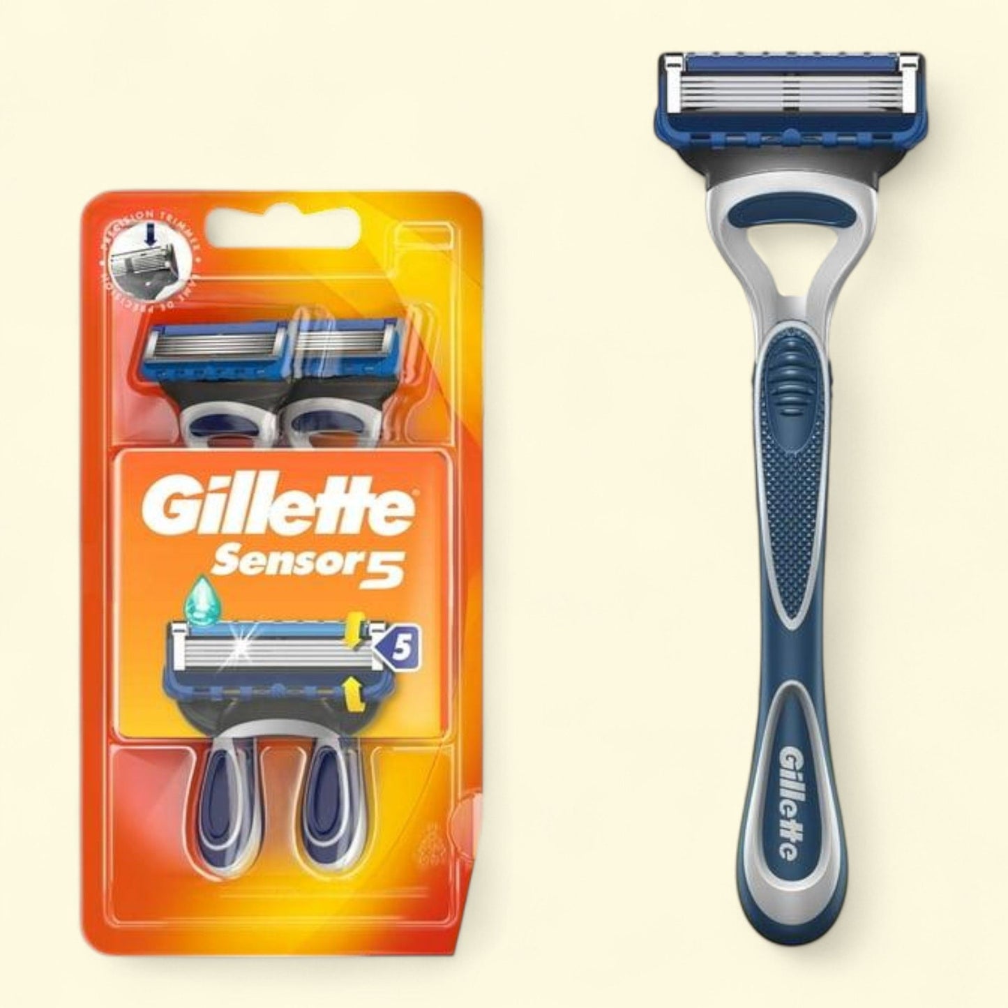 Gillette Sensor5 Men's Disposable Razors, 2 Count