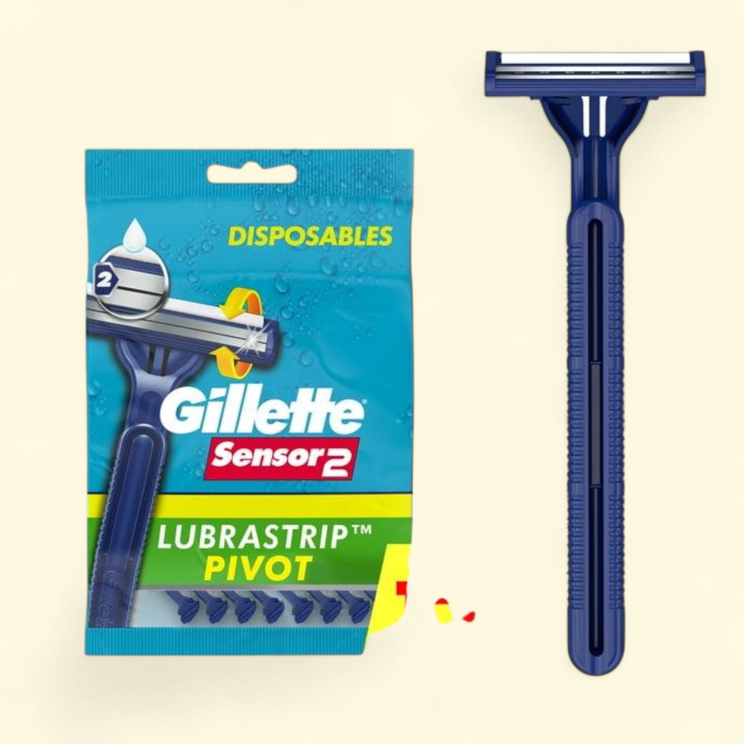 Gillette Sensor2 Pivoting Head Men's Disposable Razors, 12 Count
