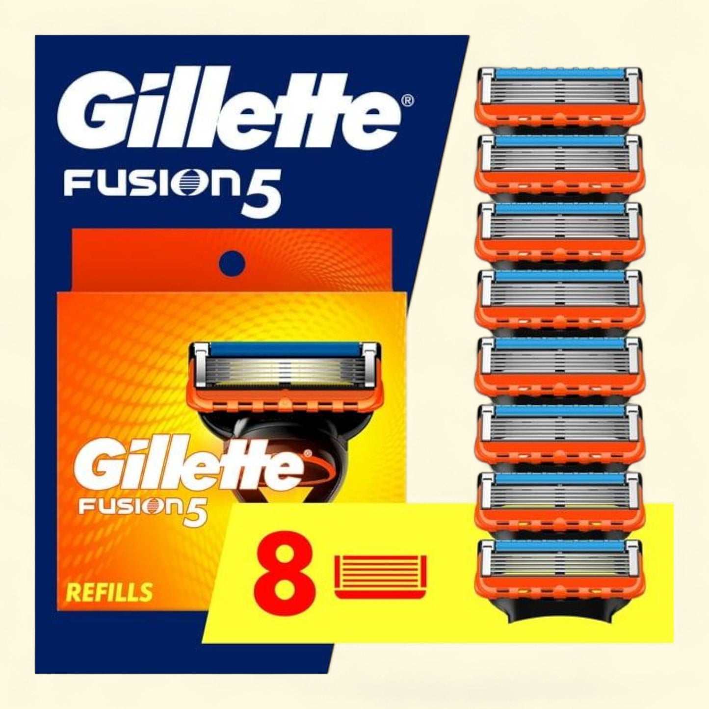 Gillette Fusion5 Razor Blade Refill, 8 count