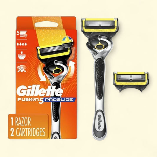 Gillette ProGlide Shield Men's Razor Handle + 2 Blade Refills, Silver