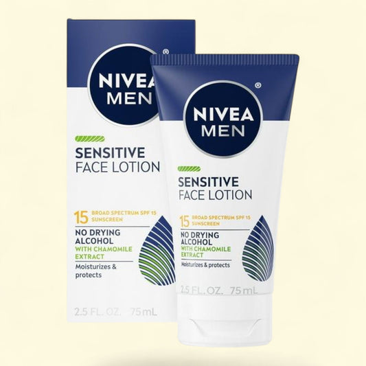 NIVEA MEN Face Lotion, Sensitive, SPF 15, 2.5 fl oz