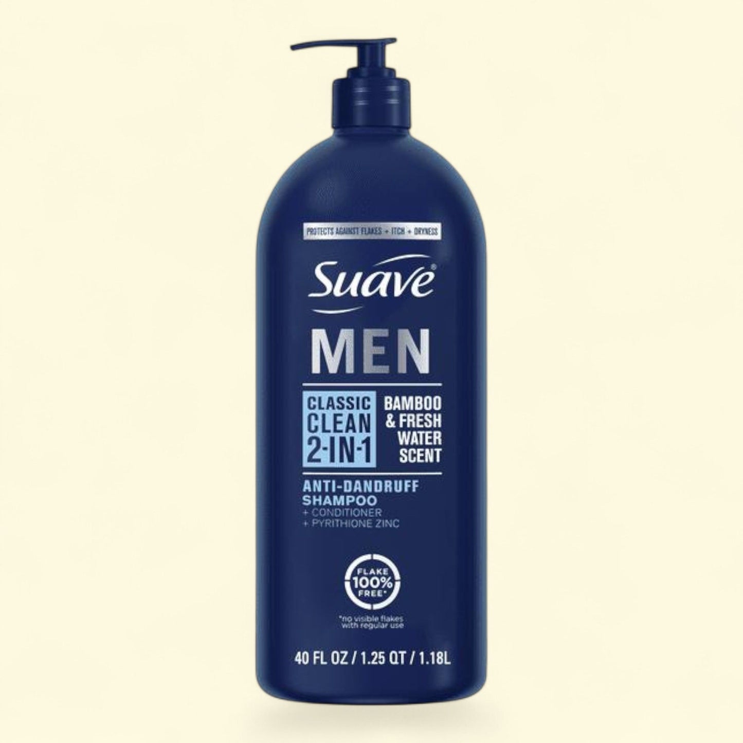 Suave Men 2-in-1 Shampoo & Conditioner, Classic Clean, 40 fl oz