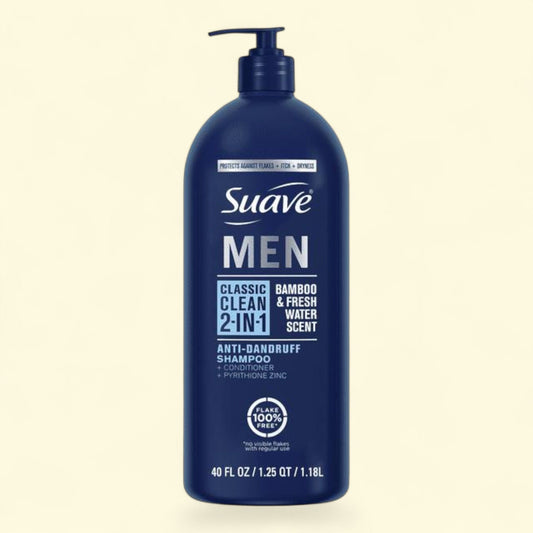 Suave Men 2-in-1 Shampoo & Conditioner, Classic Clean, 40 fl oz