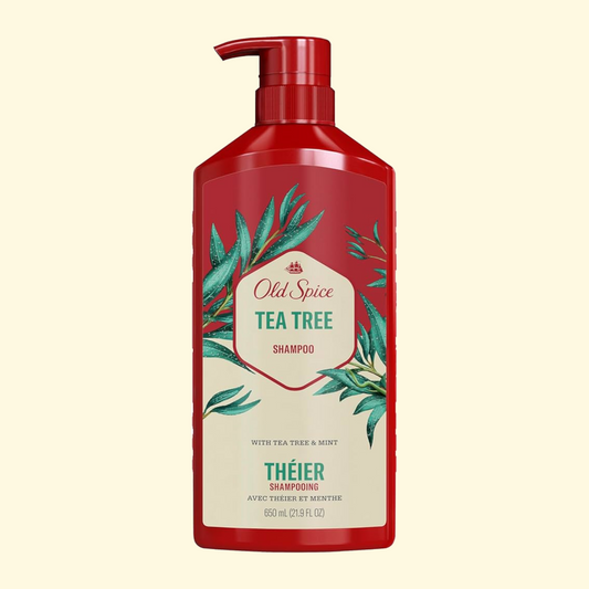 Old Spice Mens Shampoo, Tea Tree, 21.9 fl oz