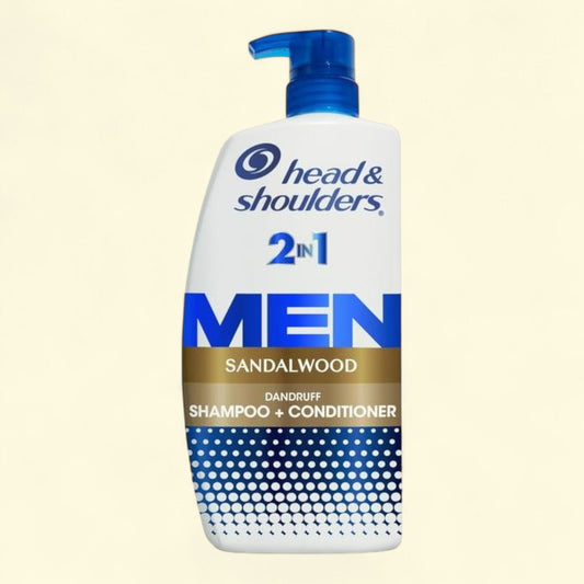 Head and Shoulders Men 2 in 1 Dandruff Shampoo and Conditioner, Sandalwood, 28.2 fl oz