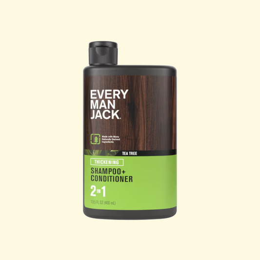 Every Man Jack 2 in 1 Thickening Shampoo and Conditioner, Tea Tree, 13.5 fl oz