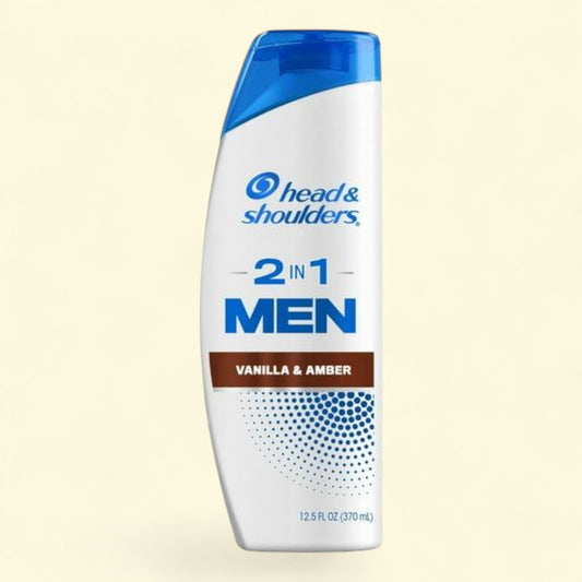 Head and Shoulders Dandruff Shampoo and Conditioner for Men, Vanilla and Amber, 12.5 fl oz