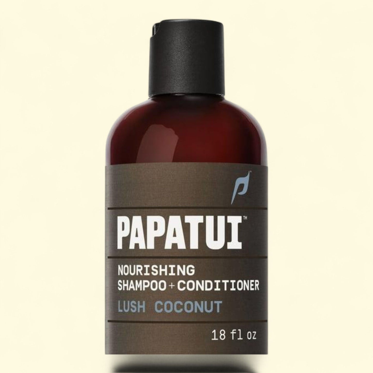 Papatui Men's Shampoo and Conditioner 2-in-1, Lush Coconut, 18 fl oz