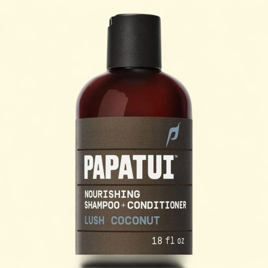 Papatui Men's Shampoo and Conditioner 2-in-1, Lush Coconut, 18 fl oz