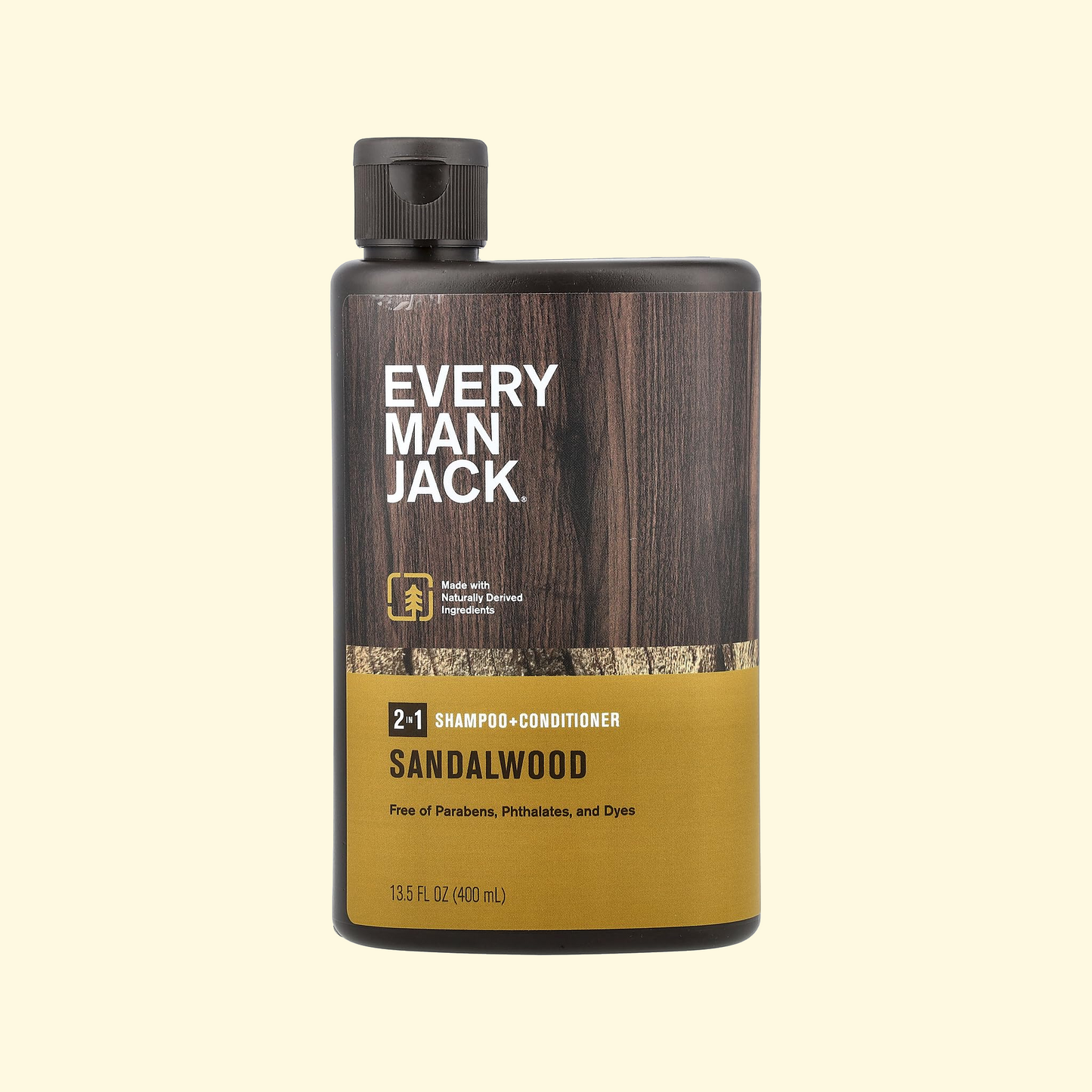 Every Man Jack 2 in 1 Shampoo and Conditioner, Sandalwood, 13.5 Fluid Ounces