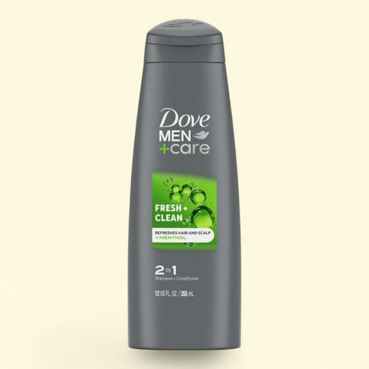 Dove Men+Care Fresh Clean 2-in-1 Shampoo and Conditioner, 12 fl oz