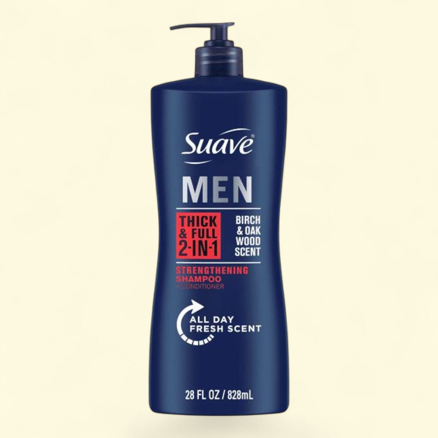 Suave Professionals Men 2-in-1 Shampoo & Conditioner, Thick & Full, 28 fl oz