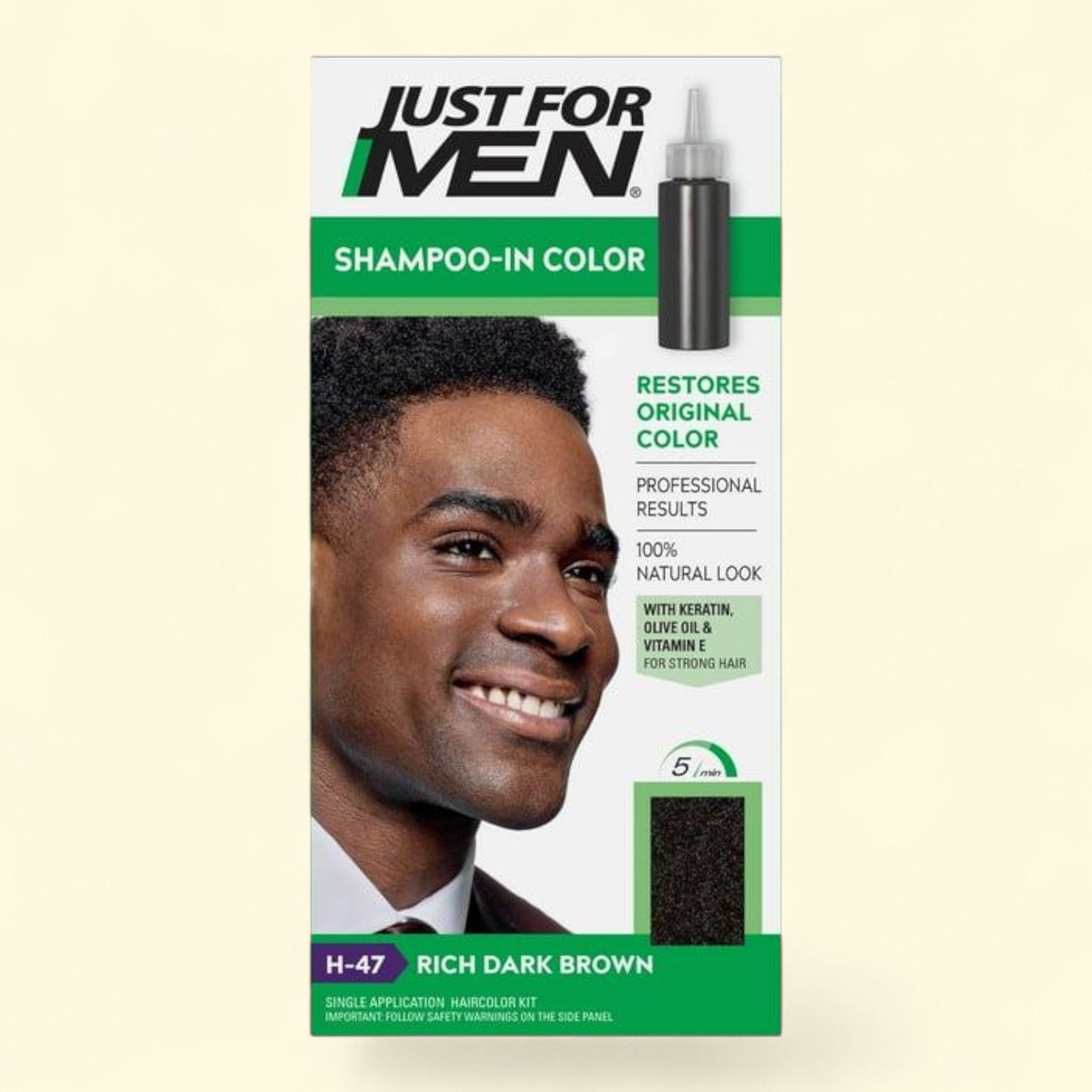 Just For Men Shampoo-In Color, Rich Dark Brown, H-47, 1.3 fl oz
