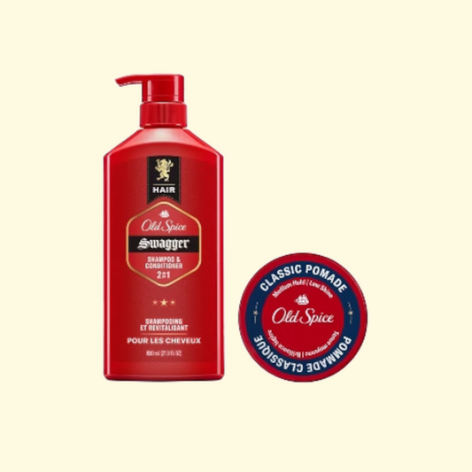 Old Spice Swagger 2in1 Shampoo and Conditioner & Pomade Set, 21.9 fl oz