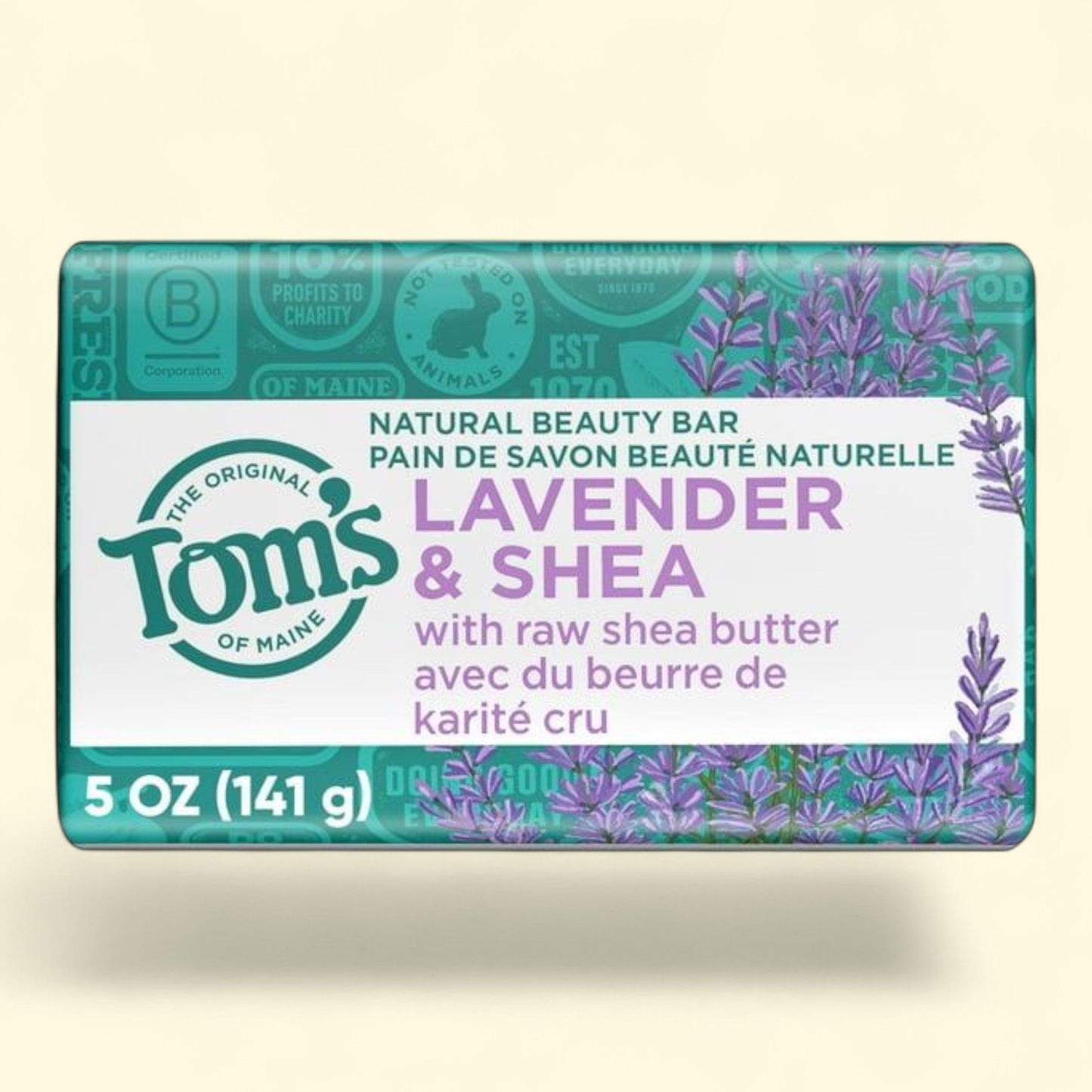 Tom's of Maine Beauty Bar Soap, Lavender & Shea, 5 oz