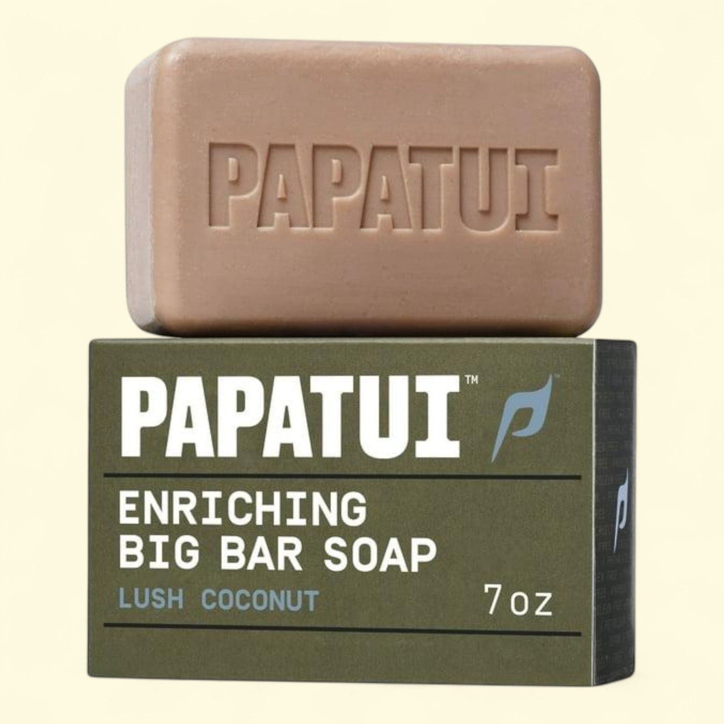 Papatui Men's Bar Soap, Lush Coconut, 7oz