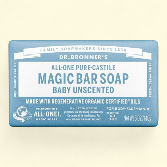 Dr. Bronner's Bar Soap, Baby Unscented, 5 oz