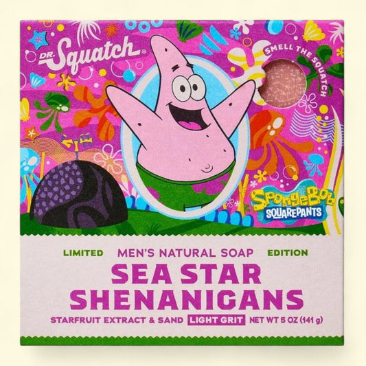 Dr. Squatch Natural Bar Soap, Sea Star Shenanigans, 5 oz