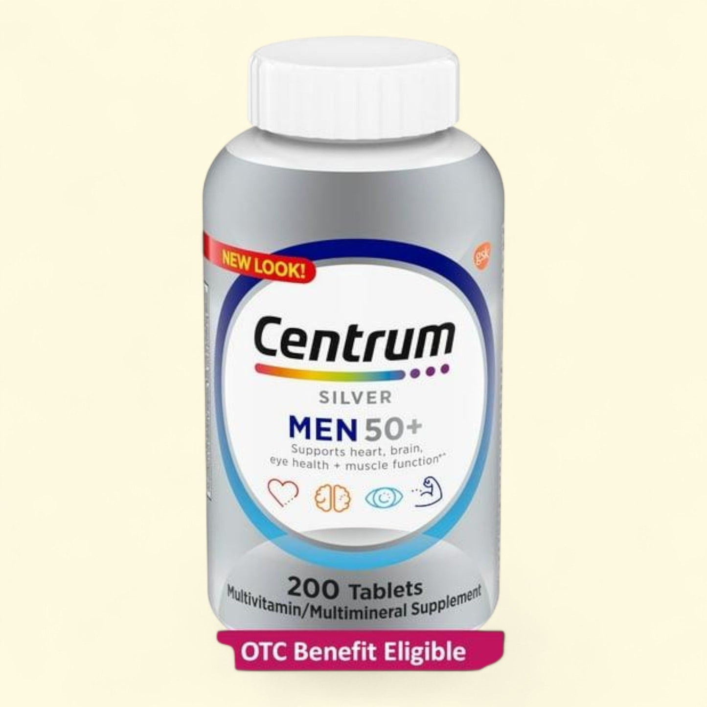 Centrum Silver Men's 50 Plus Multivitamin, 200 Count