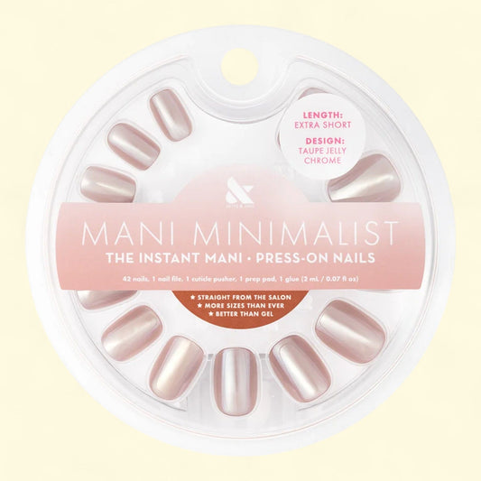 Olive & June Press-On Nails, Squoval Extra Short, Taupe Jelly Chrom... — authentic US product shipped worldwide by Treatspree