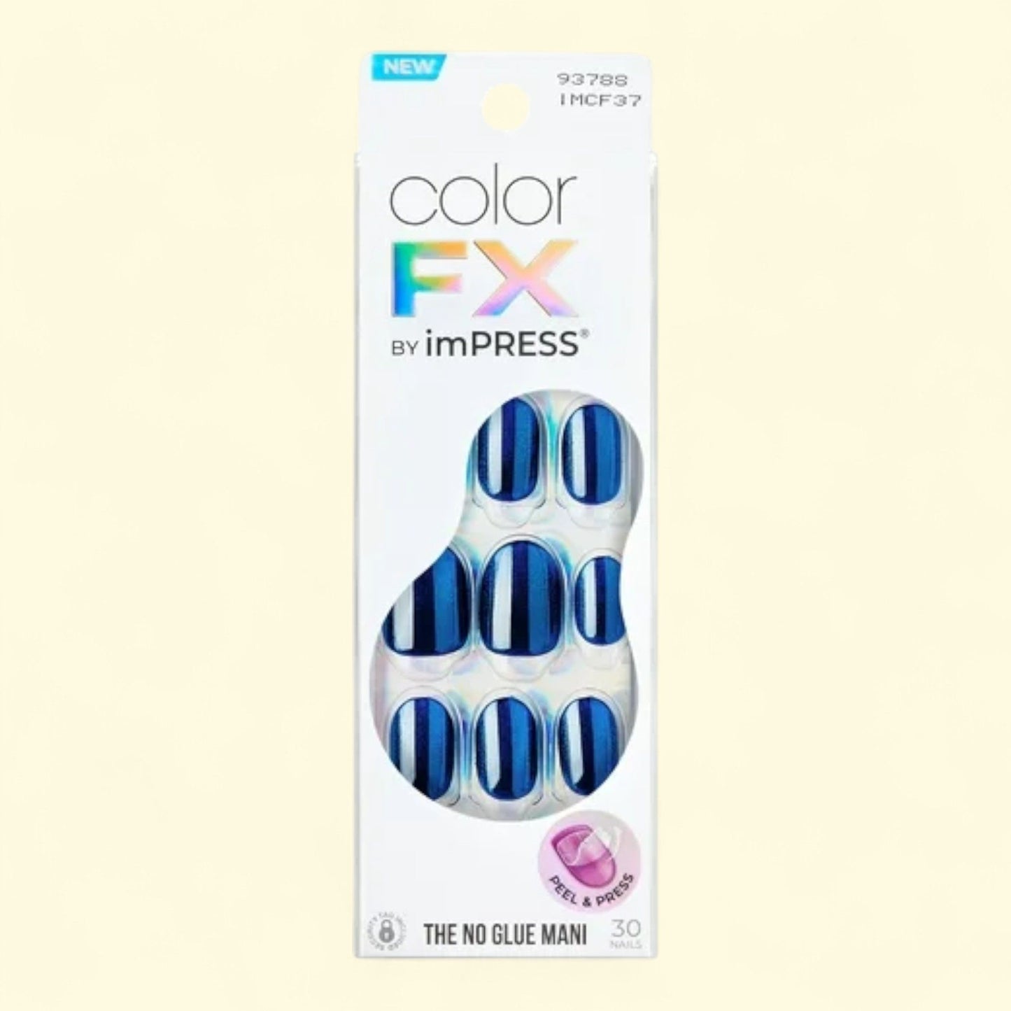 Kiss imPRESS Press-on Nails, Blue, 30 Pieces — authentic US product shipped worldwide by Treatspree
