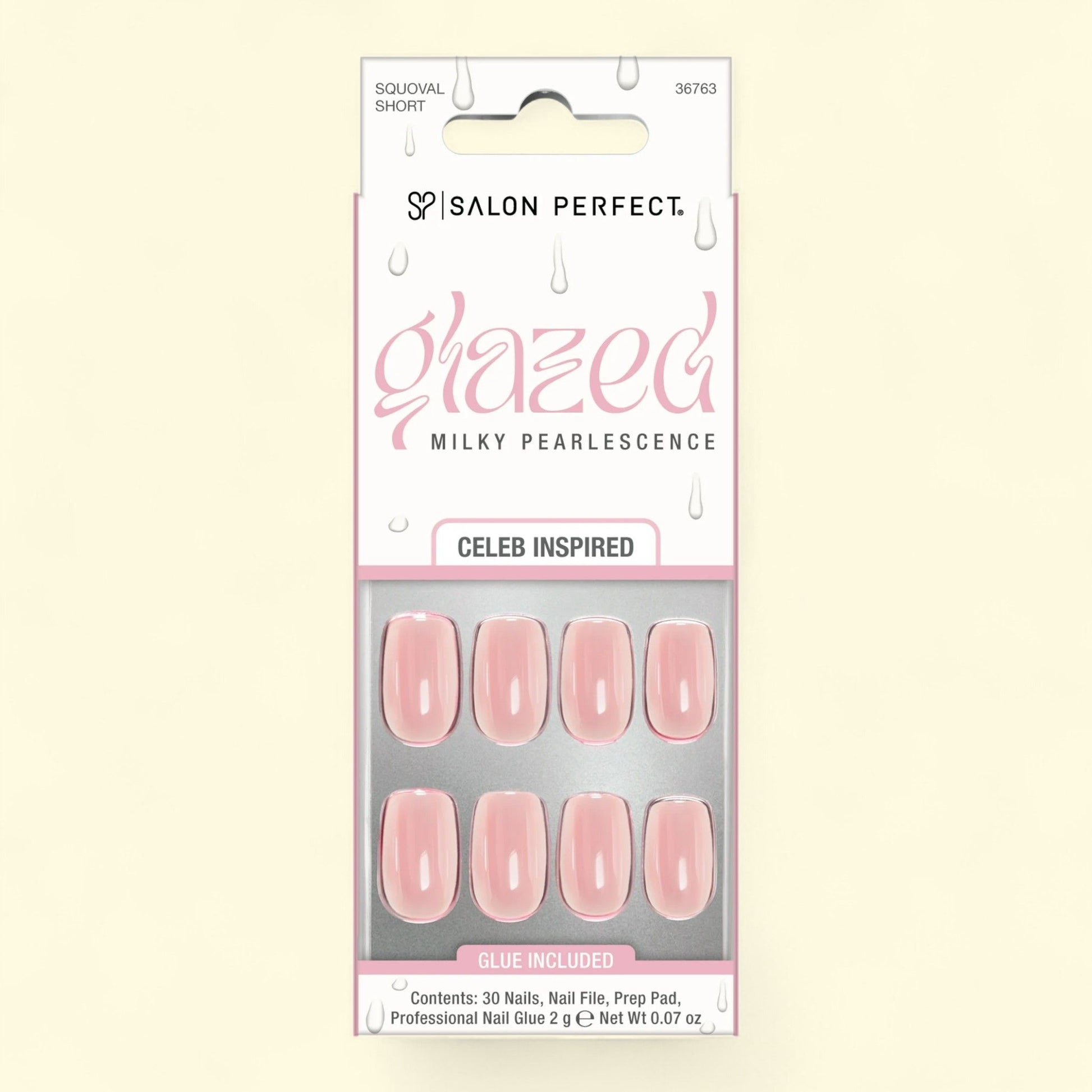 Salon Perfect Press-ons, 255 Glazed Peach French Tip, Short Round S... — authentic US product shipped worldwide by Treatspree