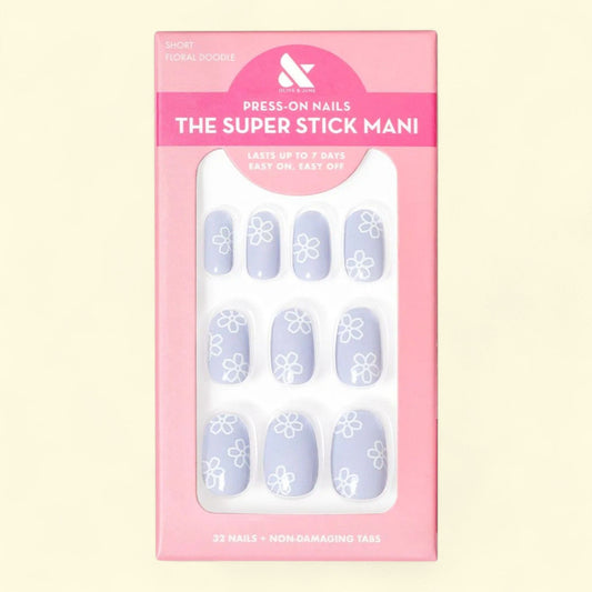 Olive & June Super Stick Mani Round Short Press-On Tabs, Floral Doo... — authentic US product shipped worldwide by Treatspree