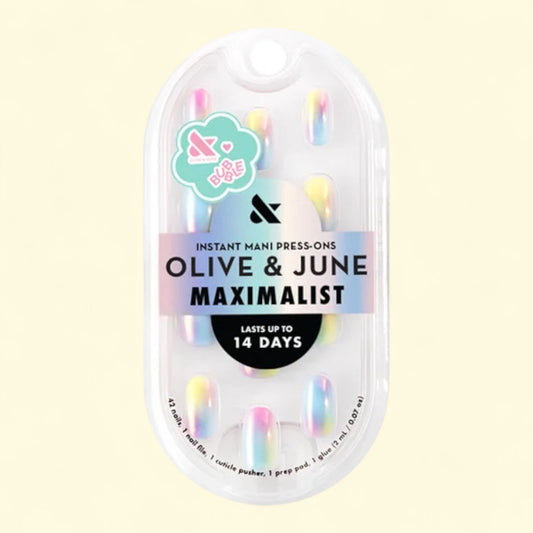 Olive & June Instant Mani Press-on Nails, Rainbow Aura Chrome, 42 P... — authentic US product shipped worldwide by Treatspree