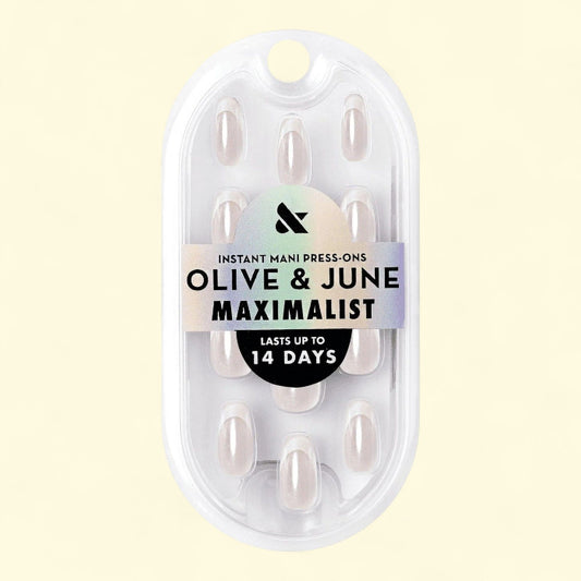 Olive & June Press-On Nails, Maximalist Medium Coffin, White Chrome... — authentic US product shipped worldwide by Treatspree