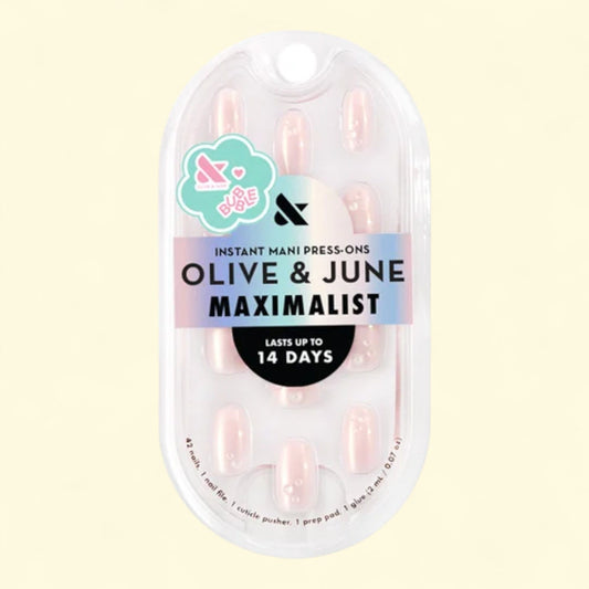 Olive & June Instant Mani Short Round Press-on Nails, Pink Bubble P... — authentic US product shipped worldwide by Treatspree